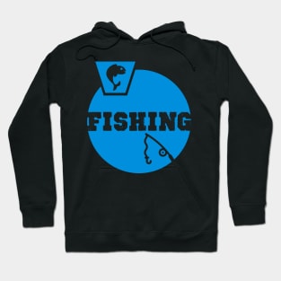 Fishing Birthday Gift Shirt. Includes a Fish and a Fishing Rod. Hoodie